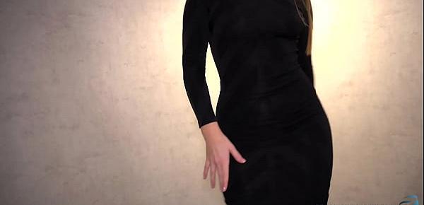  beauty in sexy bodycon dress dances slowly - satisfies you with intense blowjob and cowgirl creampie, business-bitch